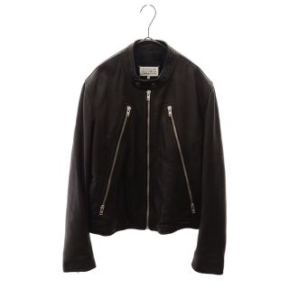 マルタンマルジェラ(Maison Martin Margiela)のMartin Margiela マルタンマルジェラ 19AW LEATER RIDERS JACKET 八の字シングルジップアップライダースジャケット S50AM0413-SY1423 ブラック(ライダースジャケット)