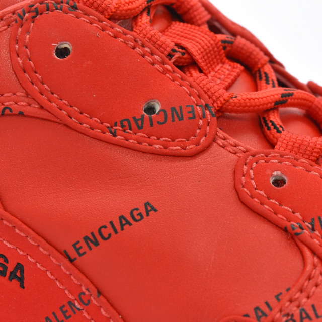 大特価新品 BALENCIAGA オールオーバーロゴ ホワイト ダッドスニーカー