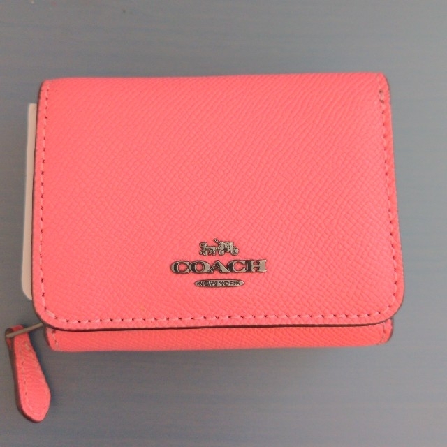 コーチ　三つ折り財布　COACH  ピンク　ミニ