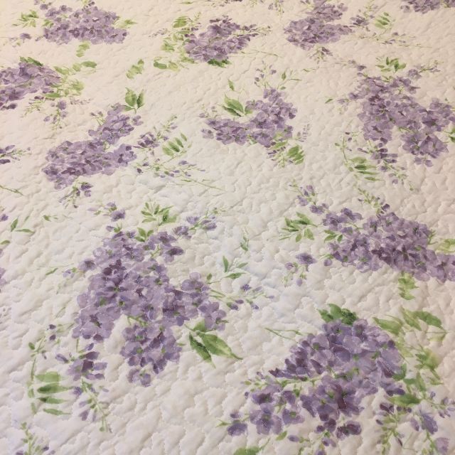 LAURA ASHLEY(ローラアシュレイ)のベッドカバー キルトカバーレット 3点セット 花柄 Lilac/queen インテリア/住まい/日用品の寝具(シーツ/カバー)の商品写真