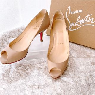 クリスチャンルブタン(Christian Louboutin)のクリスチャンルブタン　パンプス　サンダル　ヒールパンプス　オープントゥ　極美品(ハイヒール/パンプス)