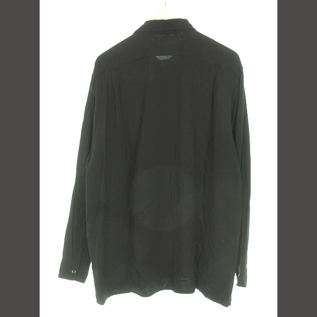 COMOLI(コモリ)のコモリ COMOLI 20SS レーヨン オープンカラーシャツ 1 黒 メンズのトップス(シャツ)の商品写真