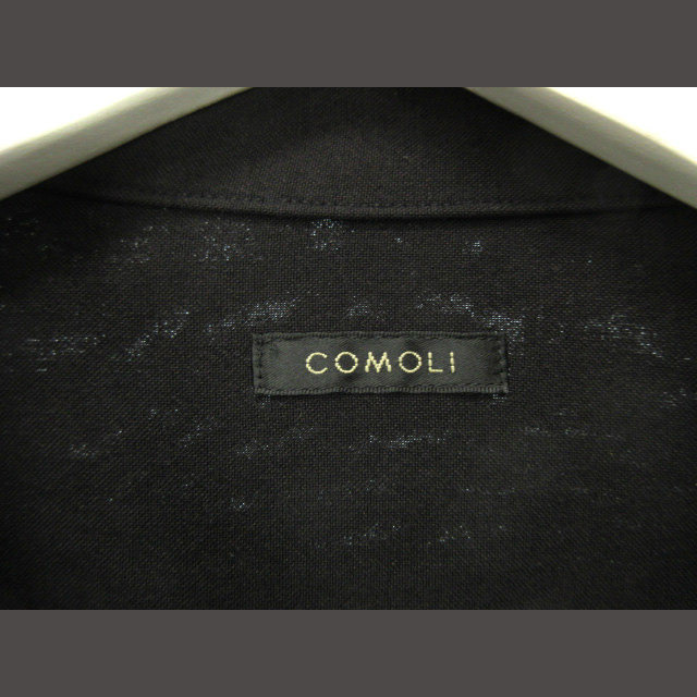 COMOLI(コモリ)のコモリ COMOLI 20SS レーヨン オープンカラーシャツ 1 黒 メンズのトップス(シャツ)の商品写真