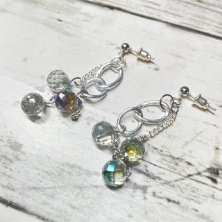 オーロラ水晶ピアス(ピアス)