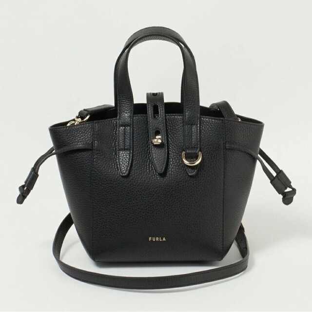 FURLA NET mini ブラック ショルダー紐付き 〔22〕