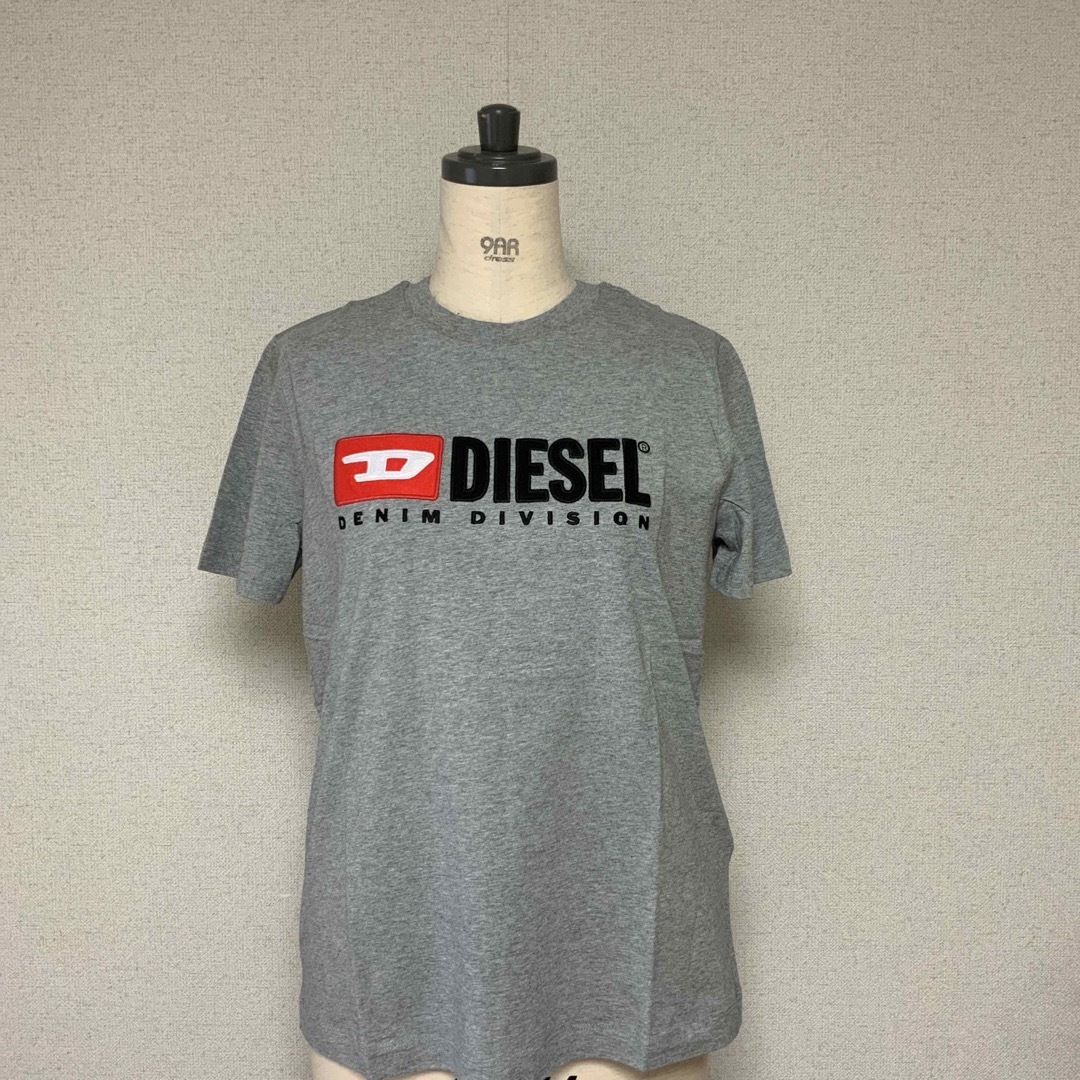 DIESEL(ディーゼル)の洗練されたデザイン　DIESEL　T-REG DIV　Tシャツ　グレー　L レディースのトップス(Tシャツ(半袖/袖なし))の商品写真