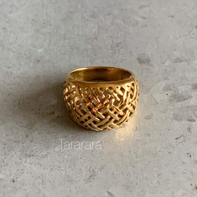 ●ステンレスbasket weavingリング●金属アレルギー対応 レディースのアクセサリー(リング(指輪))の商品写真