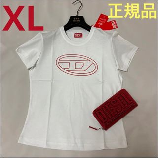 ディーゼル(DIESEL)の大人気のデザイン　DIESEL　T-SLI-BIGOVAL　ホワイト　XL(Tシャツ(半袖/袖なし))