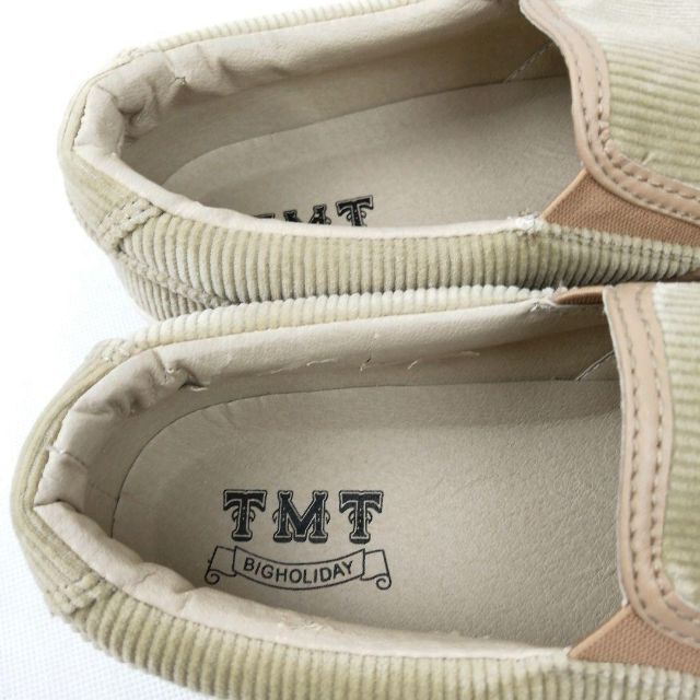 TMT(ティーエムティー)のTMTティーエムティースリッポンコーデュロイベージュ履きやすいかわいいスニーカー レディースの靴/シューズ(スニーカー)の商品写真