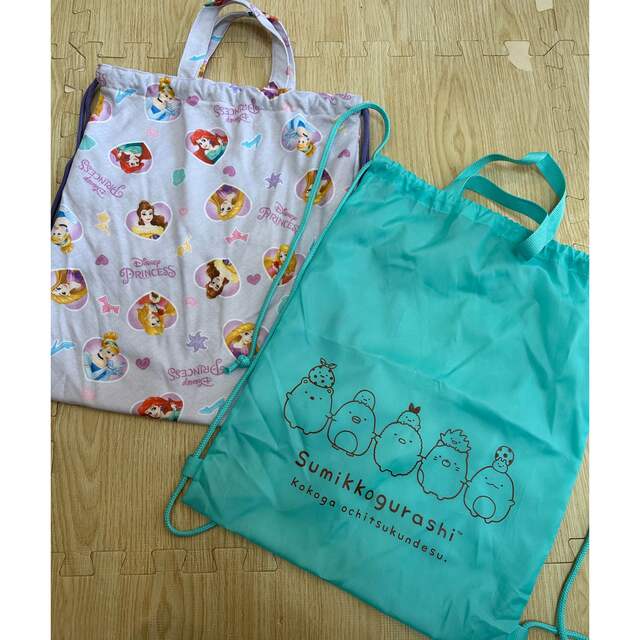 しまむら(シマムラ)の【美品】女の子 ナップザックセット キッズ/ベビー/マタニティのこども用バッグ(リュックサック)の商品写真