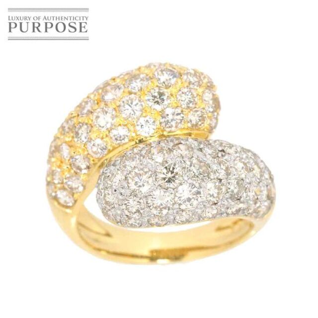 再再販! WG YG K18 3.56ct ダイヤ 11.5号 リング イエロー 90177455