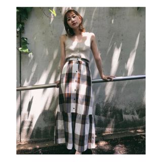 マウジー(moussy)のマウジー　チェックスカート　サイズ1(ロングスカート)