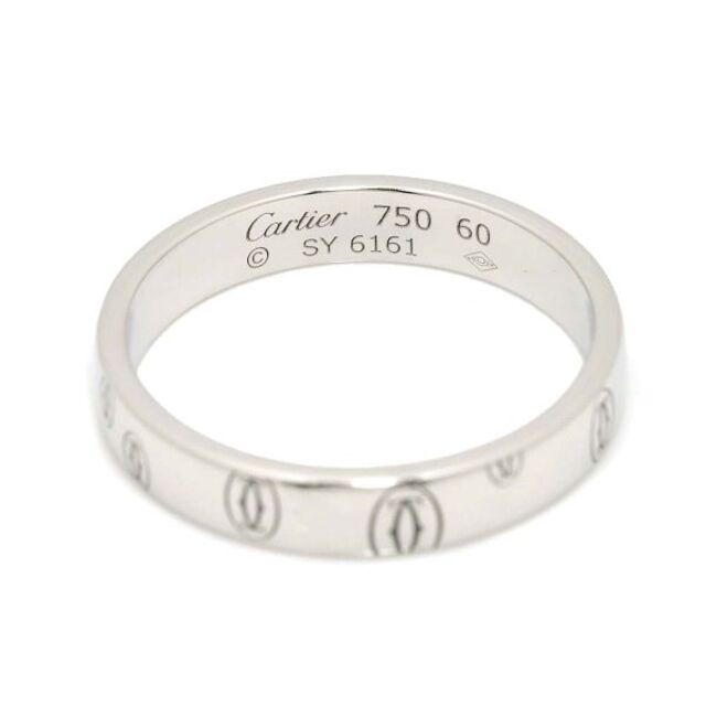 Cartier(カルティエ)のカルティエ Cartier ハッピーバースデー ロゴ #60 リング K18 WG ホワイトゴールド 750 指輪 VLP 90178609 レディースのアクセサリー(リング(指輪))の商品写真