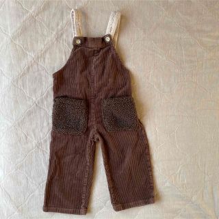 ザラキッズ(ZARA KIDS)のザラベビー　コーデュロイ　サロペット　ブラウン(パンツ/スパッツ)