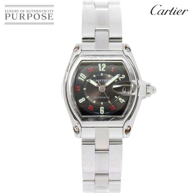 Cartier - カルティエ Cartier ロードスターLM W62002V3 メンズ 腕時計 デイト ブラック 文字盤 オートマ 自動巻き ウォッチ Roadster VLP 90176598