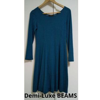 デミルクスビームス(Demi-Luxe BEAMS)のワンピース Demi-Luxe BEAMS デミルクス ビームス 膝丈 緑(ひざ丈スカート)