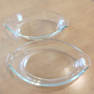 Pyrex - IWAKI  岩城硝子  耐熱ガラス  グラタン皿 710 ２個セット