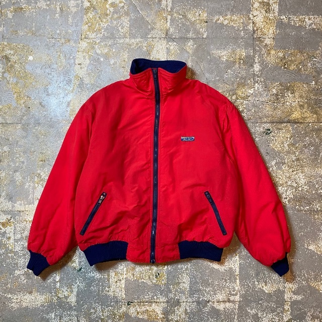 Eddie Bauer(エディーバウアー)の80s エディバウアー ウォームアップジャケット 黒タグ レッド×ネイビー メンズのジャケット/アウター(ブルゾン)の商品写真