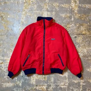 エディーバウアー(Eddie Bauer)の80s エディバウアー ウォームアップジャケット 黒タグ レッド×ネイビー(ブルゾン)