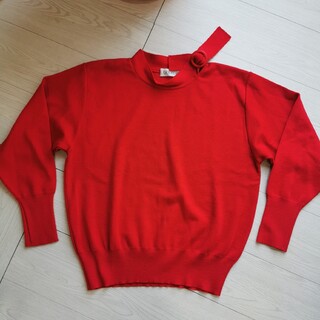 ナイガイ(NAIGAI)のNAIGAI　レッドセーター　ウール100%セーター(ニット/セーター)