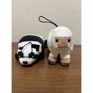 マイクラ　羊　パンダ　ストラップ　ぬいぐるみ(ぬいぐるみ)