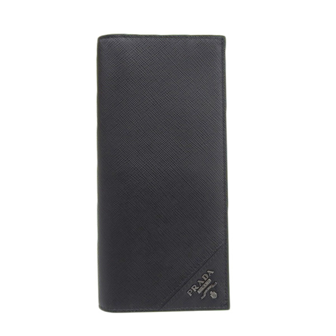 PRADA プラダ サフィアーノ 二つ折り 長財布 ブラック SAFFIANO METAL