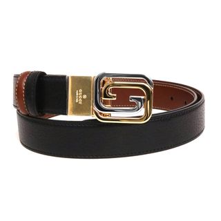 グッチ(Gucci)のグッチ スクエア インターロッキングG バックル付き ベルト #95 カーフスキン レザー ブラック ブラウン 黒 茶 715603 AAA0J 1541 箱付 GUCCI（新品・未使用品）(ベルト)