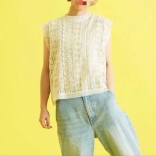 ドットアンドストライプスチャイルドウーマン(Dot&Stripes CHILDWOMAN)のレースブラウス(シャツ/ブラウス(半袖/袖なし))