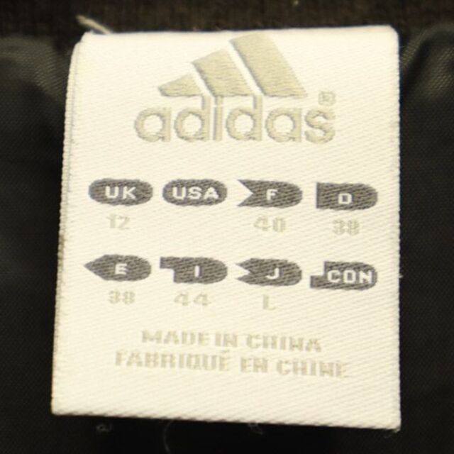 アディダス バック刺繍 キルティング ジャケット L ブラウン adidas コート 中綿 スポーツ レディース 【中古】 【230120】