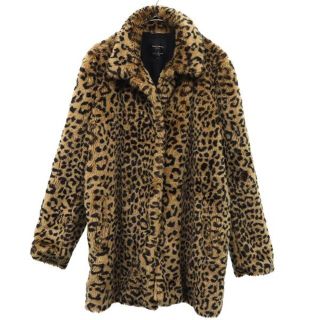 ザラ(ZARA)のザラ ヒョウ柄 フェイクファー ジャケット M ブラウン×ブラック ZARA コート レディース 【中古】  【230120】(ロングコート)