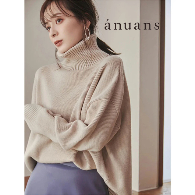 ánuans - 【anuans｜アニュアンス】 タートルネックプルオーバー