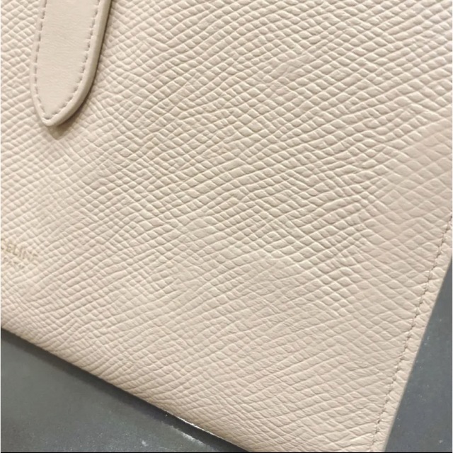 CELINE 財布 ☆超良品☆ ストラップウォレット ラージ クリーム 折り財布