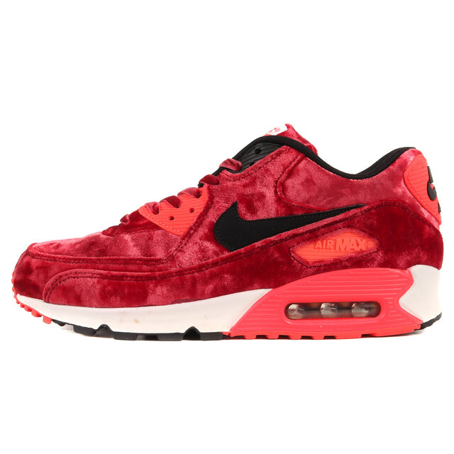 NIKE ナイキ AIR MAX 90 ANNIVERSARY VELVET (725235-600) 2015年 エアマックス 90 アニバーサリー ベルベット レッド ブラック インフラレッド サイズ：US8.5 26.5cm スニーカー【メンズ】