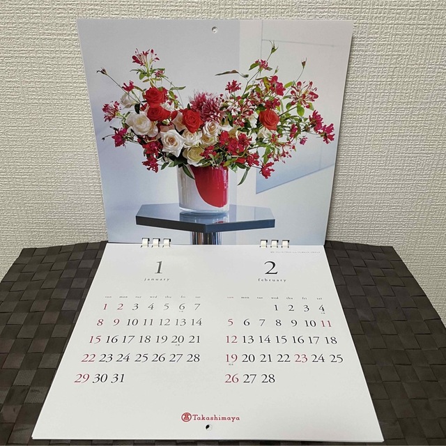 高島屋　バラのカレンダー　2023年 エンタメ/ホビーの美術品/アンティーク(写真)の商品写真