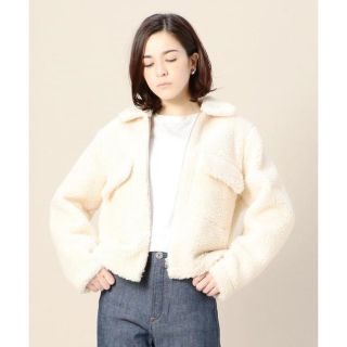 ビューティアンドユースユナイテッドアローズ(BEAUTY&YOUTH UNITED ARROWS)の【BEAUTY&YOUTH】ボアブルゾン　色：オフホワイト(ブルゾン)