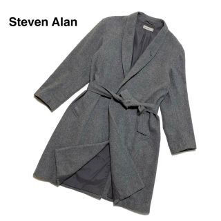 スティーブンアラン(steven alan)の☆良品 スティーブンアラン ショールカラー ベルト付き ウール コート 日本製(チェスターコート)