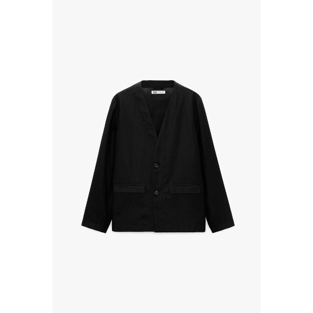 ☆ZARA ザラ コットン リネン ブレザー ジャケット/メンズ/S☆新品63cm外側