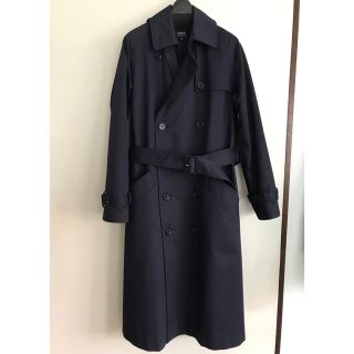 アーペーセー(A.P.C)のA.P.C TRENCH COAT トレンチコート　ネイビー　レディース36(トレンチコート)