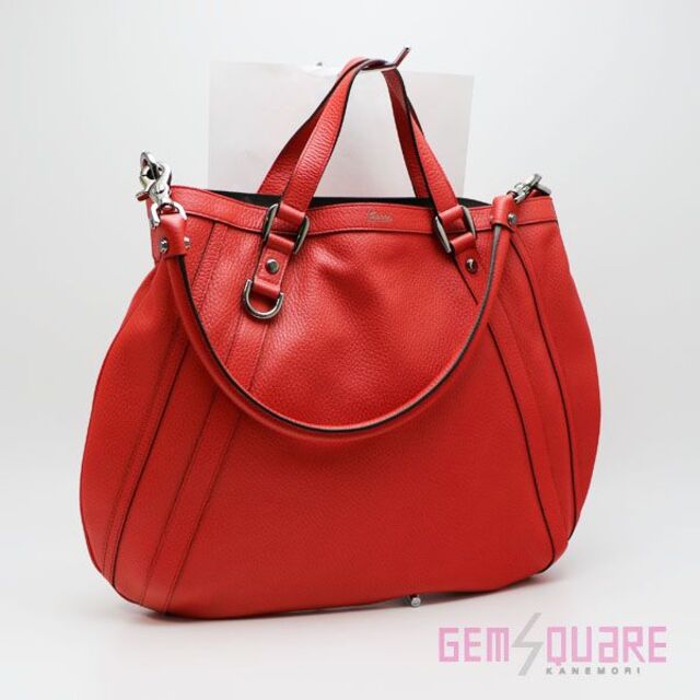 GUCCI - グッチ GUCCI アビー2WAYトートバッグ 赤 カーフ 未使用 268641