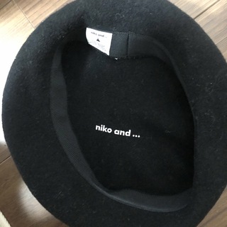 ニコアンド(niko and...)のニコアンド　ベレー帽　黒(ハンチング/ベレー帽)