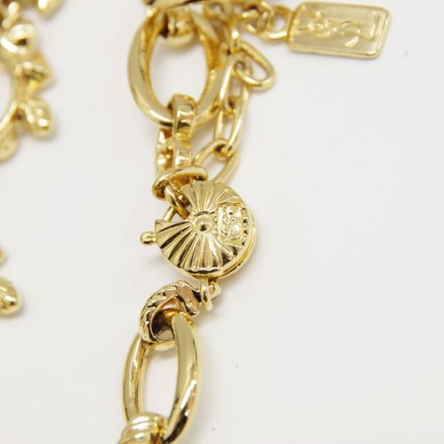 YVES SAINT LAURENT ビジュー フラワー ネックレス YVES SAINT LAURENT ビジュー フラワー ネックレス