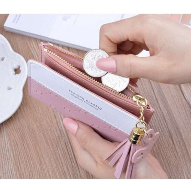 ピンク ウォレット うさぎ 二つ折り財布 カードケース 財布 コンパクト