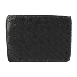 ボッテガヴェネタ(Bottega Veneta)のBOTTEGAVENETA ボッテガヴェネタ イントレチャート  二つ折り財布 148324 レザー   ブラック    【本物保証】(折り財布)