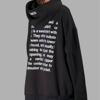 ヴェトモン(VETEMENTS)の国内数点 vetements 辞書フーディー(パーカー)