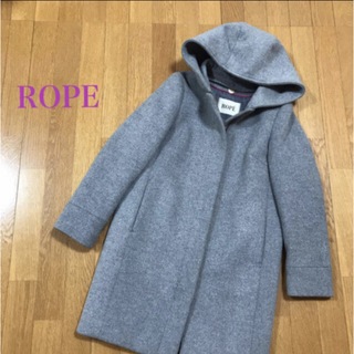 ロペ(ROPE’)のROPE♡2WAYフード付きノーカラーコート［36］(ロングコート)