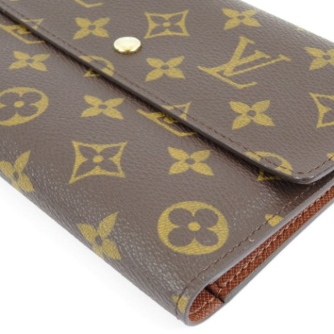 柔らかい 未使用品 LOUIS VUITTON ルイヴィトン 大判三つ折り財布 ベタ