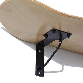 スケートボード スケボー ベース 棚 インテリア ロンスケ ラックステー部品 黒(スケートボード)