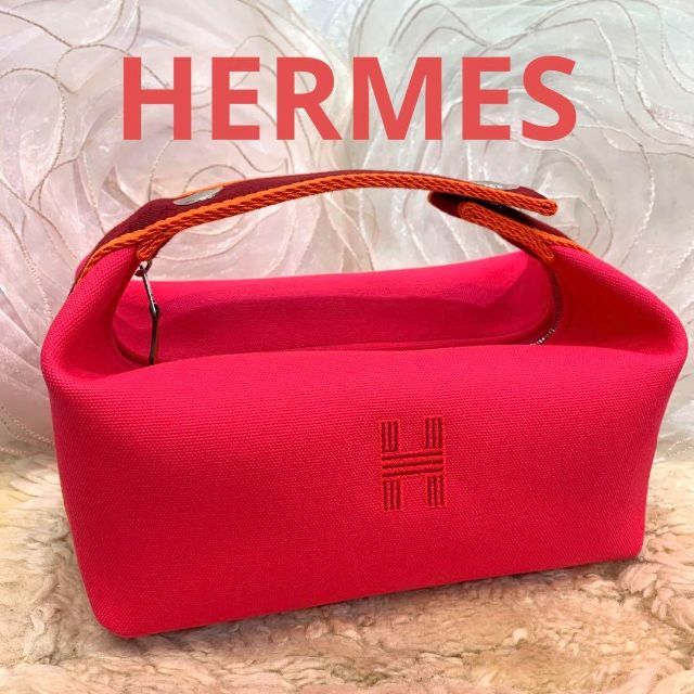 ☆未使用品☆HERMES ブリッド ア ブラックPM ハンドバッグ  ピンク