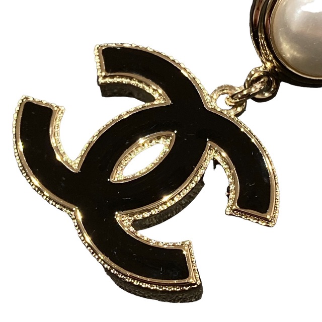 CHANEL シャネル 新作 美品 ココマーク B22A フェイクパール ブラック