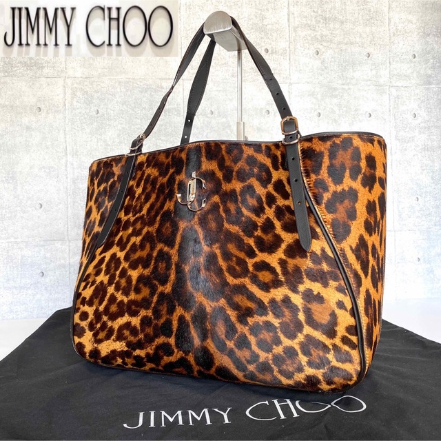 JIMMY CHOO - 専用品 JIMMY CHOO VARENNE ハラコレオパード JCトート ...